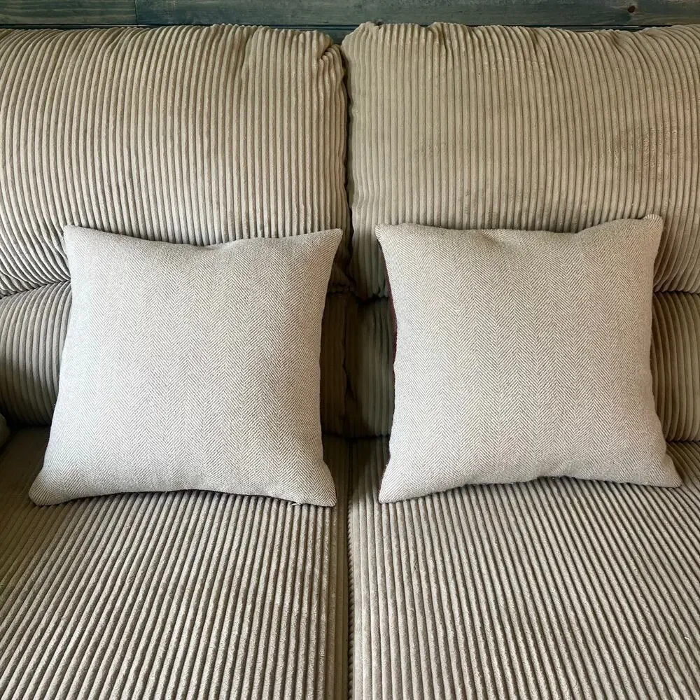 Rustic Tartan Plaid Throw Pillow Set 2 18x18 Down Feather Cabin Lakehouse Decor